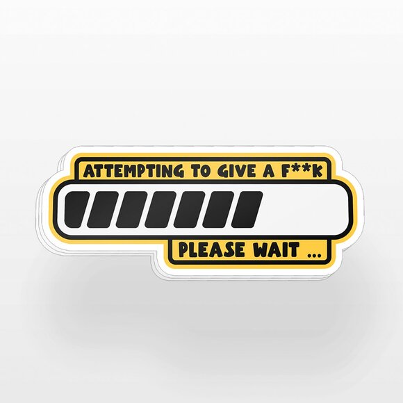 3pc - "Attempting to Give a F**k" Sticker Pack – Water Bottle, Tumbler, Laptop - Picture 2 of 8